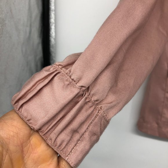 Design Lab Dusty Rose Casual Lightweight Military Safari Anorak Utility Hoodie S - Picture 7 of 16